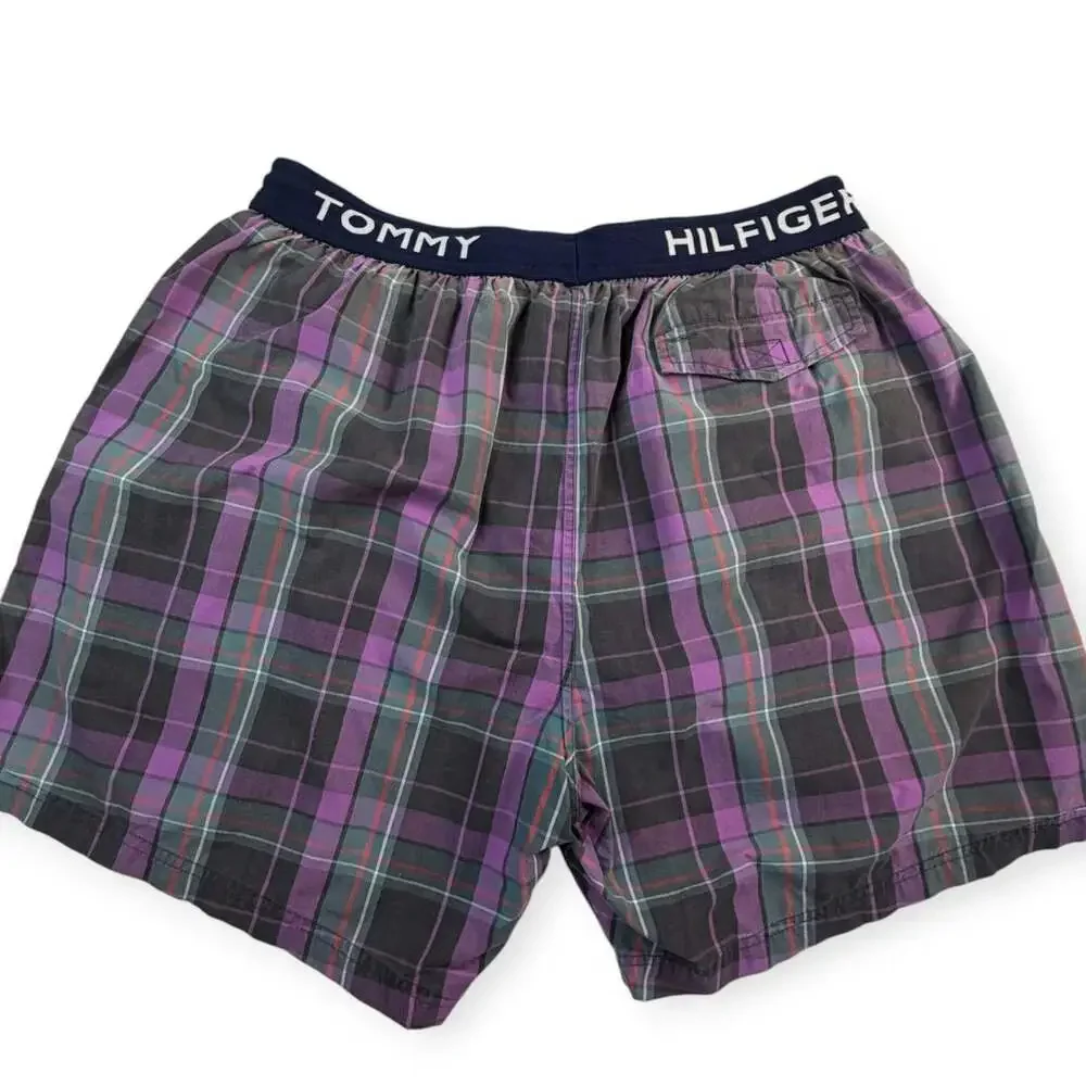 Vintage 90s Tommy Hilfiger Plaid Swim Trunks Men’s XL